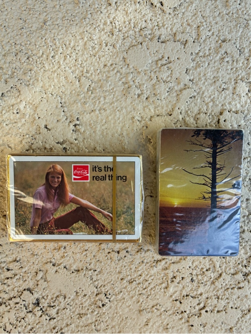 1970’s Coca-Cola Playing Card Deck & 1970’s Sunset Playing Card Deck NIP